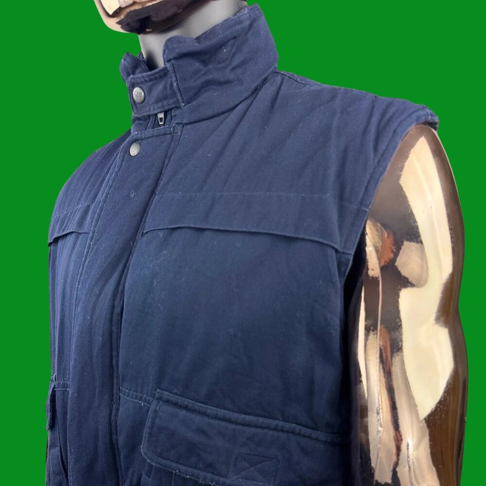 Vtg North Bay Ltd Canvas Utility Vest Warm Insulated Outdoor Workwear